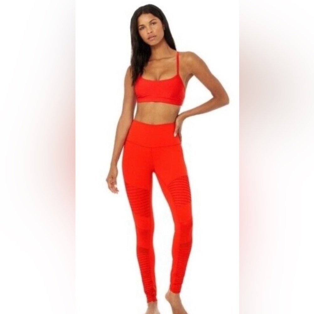 ALO Yoga high waist motto leggings - red